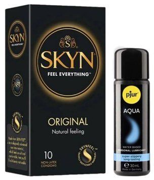 Комплект SKYN Original 10 шт + Pjur Aqua 30 мл SOS13217 фото