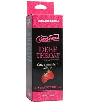 Спрей для минета Doc Johnson GoodHead DeepThroat Spray - Sweet Strawberry 59 мл ST97 фото