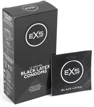Черные анатомические EXS Black Latex, 12 шт EX37 фото