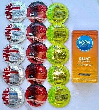 Набор 15 штук ONE Tattoo Touch, Flavor Waves, Glowing Pleasures + EXS Delay (12 шт.) SOS3951 фото