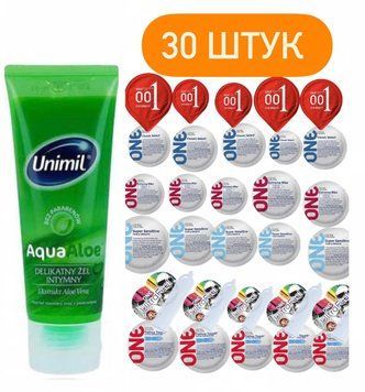 Набор из 30 шт ONE и OLO + Подарок Лубрикант Unimil Aloe 80 мл SOS1304 фото