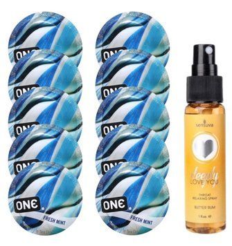 Комплект ONE Fresh Mint 10 шт + Sensuva Deeply Love You &ndash; Butter Rum, 29 мл SOS13809 фото