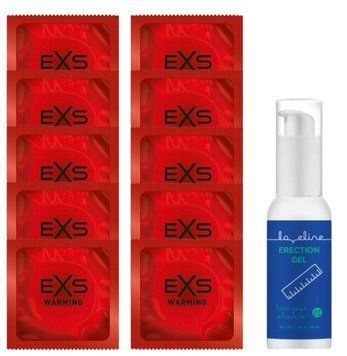 Комплект EXS Warming 10 шт + Loveline Erection Gel (50 мл) SOS14335 фото
