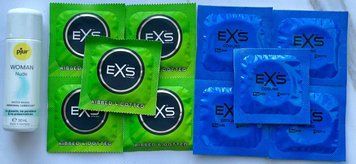 Набор EXS Extreme 5 шт + EXS Cooling 5 шт + Лубрикант pjur Woman Nude 30 мл SOS3509 фото