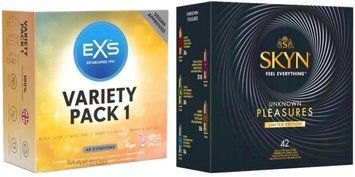Набор с SKYN Pleasures, 42 шт + EXS Mixed Variety Pack 1, 48 штук SOS7942 фото