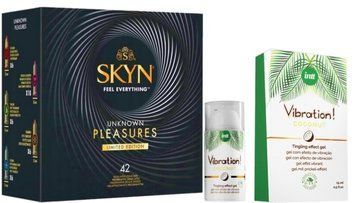 Набір з SKYN Pleasures (42 шт) + Рідкий вібратор Intt Vibration Coconut Vegan (15 мл)  SOS10015 фото