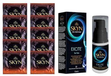 Комплект Skyn Warming 10 шт + Skyn Excite Stimulating Gel For Him (15 мл) SOS14435 фото