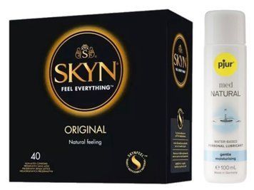 SKYN Original 40 шт + pjur MED Natural Glide 100 мл SOS13367 фото