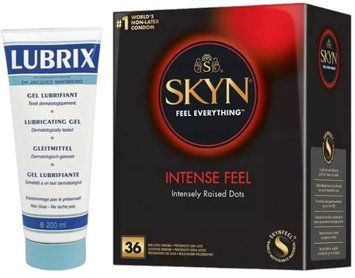 Набор из Лубриканта на водной основе Lubrix (200 мл) + Skyn Intense feel 36 шт SOS8801 фото