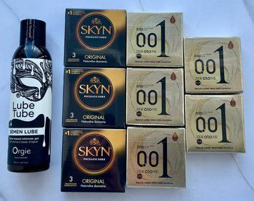 Набір 24 шт OLO Лід і Полум'я 001 + Skyn Original  + Лубрикант SEMEN LUBE 150 мл Orgie SOS3851 фото