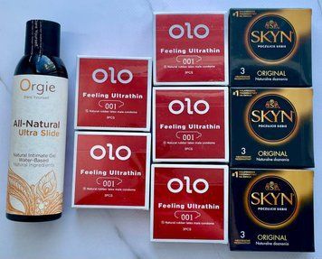 Набір 24 шт OLO збуджуючі 001 + Skyn Original + Лубрикант ALL-NATURAL Ultra Slide 150 мл Orgie SOS3801 фото