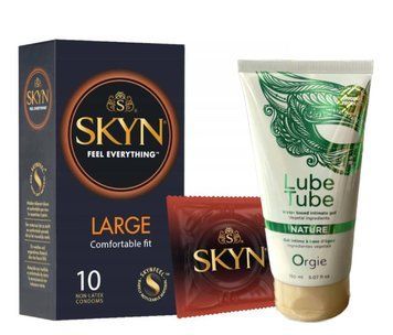 SKYN Large 10 шт и Лубрикант ORGIE LUBE TUBE NATURE, 150 мл SOS870 фото