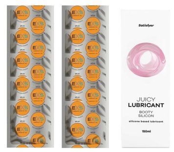 Комплект: EXS Delay 10 шт. + Лубрикант Satisfyer Booty Silicon 150 мл SOS11373 фото
