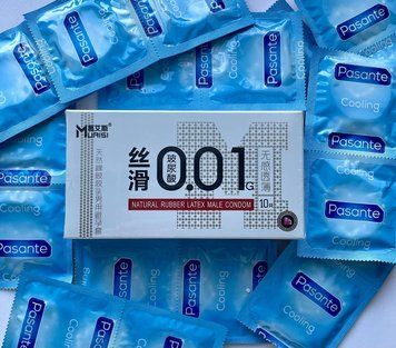 Набір ультратонких Muaisi 0,01 мм з додатковою смазкою, White 10 Шт + Pasante Cooling 20 шт SOS1155 фото