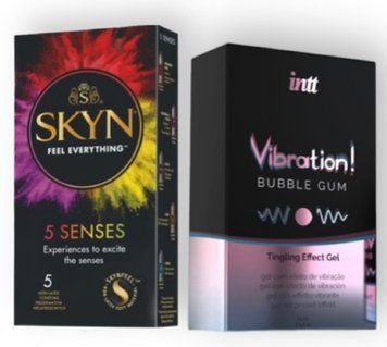SKYN 5 Senses + Intt Vibration Bubble Gum (15 мл) SOS6964 фото