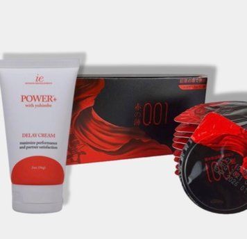 OLO RedBlack 10 шт + Пролонгатор Doc Johnson Power Delay Cream 56 г SOS6014 фото