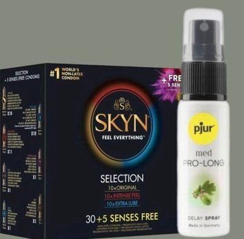SKYN 35 Selection 35 шт + Пролонгатор pjur MED Prolong Spray 20 мл SOS4981 фото