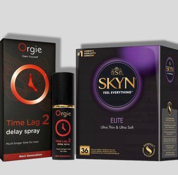 SKYN Elite, 36 шт + Пролонгатор TIME LAG 2, 10 мл SOS5270 фото