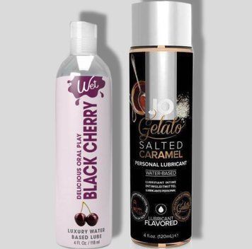 Wet Oral Play Black Cherry (118 мл) + JO GELATO Salted Caramel (120 мл) LB901 фото