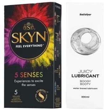 Набір Лубрикант Satisfyer Boogy Booty 300 мл + SKYN 5 Senses SOS12715 фото