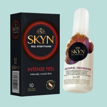 Набор SKYN Intense Feel 10 шт и Лубрикант Skyn ​​Natural Harmony (80 мл) SOS4389 фото