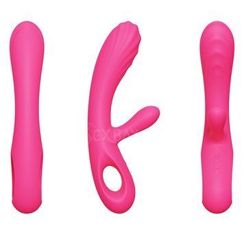Двойной вибратор-кролик Sexbay для интимной стимуляции (Pink color) BY17-71 фото