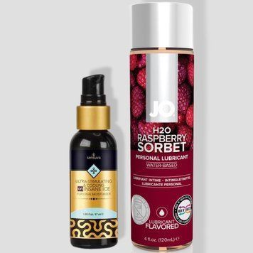 Sensuva Ultra-Stimulating ON Insane Ice (57 мл) + JO Raspberry Sorbet (120 мл) LB256 фото