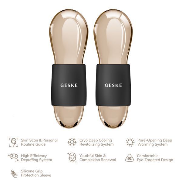 Двойной массажер для глаз GESKE Cool&Warm Duo Eye Massager 7в1 gray HB0320 фото
