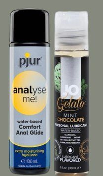 Набор лубрикантов pjur analyse me! Comfort water glide 100 мл + System JO GELATO Mint Chocolate (30 мл) LB998 фото