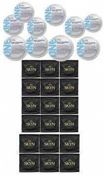 Набір з 28 шт : One Super Sensitive 10 шт та Skyn Original 18 шт SOS268 фото