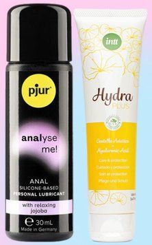 Набор лубрикантов pjur analyse me! Relaxing jojoba silicone 30 мл + Intt Hydra Plus (100 мл) LB655 фото