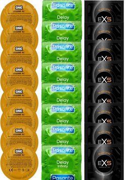 Набор 24 шт 𝐎𝐍𝐄 𝐋𝐞𝐠𝐞𝐧𝐝 𝐗𝐋 + Delay Infinity + EXS Black Latex SOS7457 фото