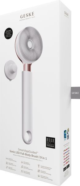 Звуковая светодиодная щетка для всего тела GESKE Sonic LED Full-Body Brush&Intensive Exfoliator 9в1 starlight HB0392 фото