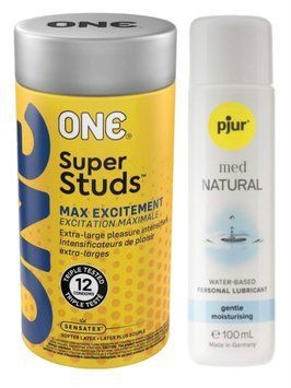 Комплект 12 шт ONE Super Studs + Pjur MED Natural Glide 100 мл SOS13113 фото