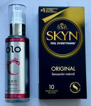 Комплект SKYN Original 10 шт - Лубрикант зігріваючий OLO 60 мл SOS3304 фото