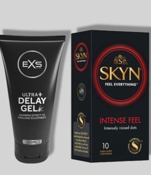 SKYN Intense Feel 10 шт + Пролонгатор EXS Delay Gel Ultra+ 100ml SOS5651 фото