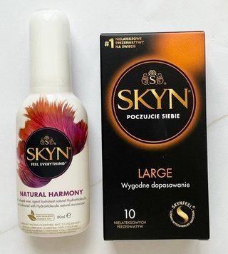 Комплект SKYN Large 10шт + Лубрикант Skyn Natural Harmony 80 мл  SOS2094 фото