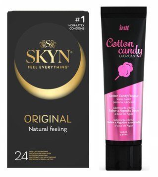 Набір : SKYN Original 24 шт та Лубрикант Intt Cotton Candy (100 мл) SOS66 фото
