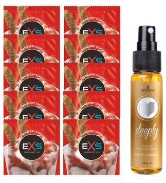 EXS STRAWBERRY SUNDAE 10 шт + Sensuva Deeply Love You Salted Caramel (29 мл) SOS14054 фото