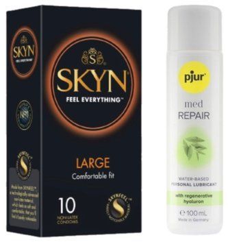 Набір Skyn Large 10 шт + pjur MED Repair Glide 100 мл SOS13362 фото