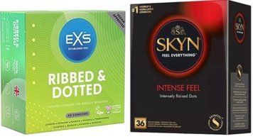 Набір з Skyn Intense feel 36 штук + EXS Ribbed & Dotted 48 шт SOS7888 фото