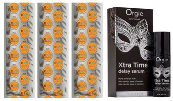 Комплект: EXS Delay 15 шт + Пролонгатор Orgie Xtra Time Delay Serum (15 мл) SOS11117 фото