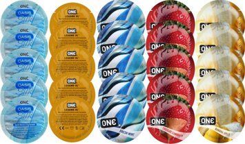 Набір з 25 шт One Oasis Silk + ONE Legend XL + ONE Fresh Mint + ONE Chocolate Strawberry + ONE Banana SOS8364 фото