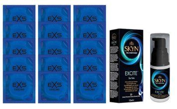 Комплект EXS Cooling 15 шт + Skyn Excite Stimulating Gel For Him (15 мл)  SOS14575 фото