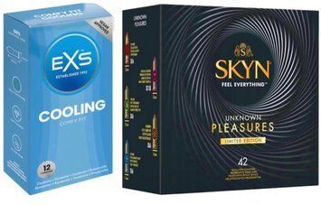Набор с SKYN Pleasures, 42 шт + EXS Cooling. 12 шт SOS7937 фото