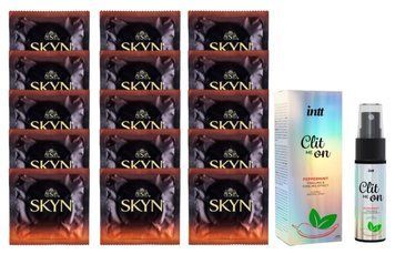 Комплект Skyn Warming 15 шт + Intt Clit Me On Peppermint Cooling Effect 12 мл SOS14530 фото
