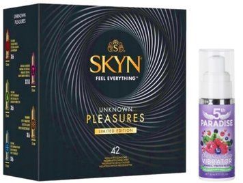 Набір з SKYN Pleasures (42 шт) + Рідкий вібратор 5th Paradise Liquid Vibrator &mdash; Червоні ягоди (30 мл) SOS10056 фото