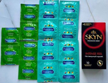 Комплект Skyn Intense Feel 10 шт + Pasante Tropical 8 шт, Delay 6 шт SOS3054 фото