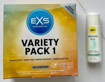 Набор EXS Mixed Variety Pack 1, 48 шт. - Лубрикант pjur Woman Nude 30 мл SOS3204 фото