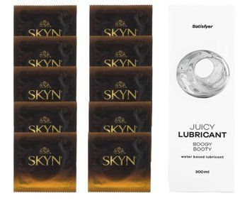 Комплект SKYN passion daiquiri 10 шт. + Лубрикант Satisfyer Juicy Lubricant Boogy Booty 300 мл SOS12610 фото